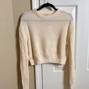 Urban Outfitters Cream Knit Crew Neck Sweater